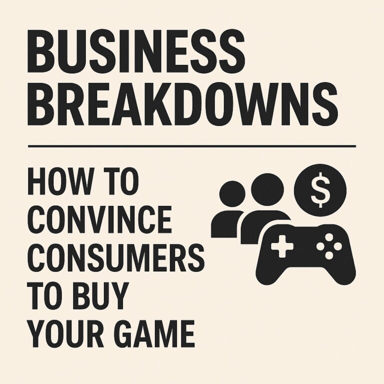 Business Breakdowns: How to Convince Consumers to Buy Your Game